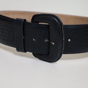 Nordstrom Iguana Grain Navy Belt